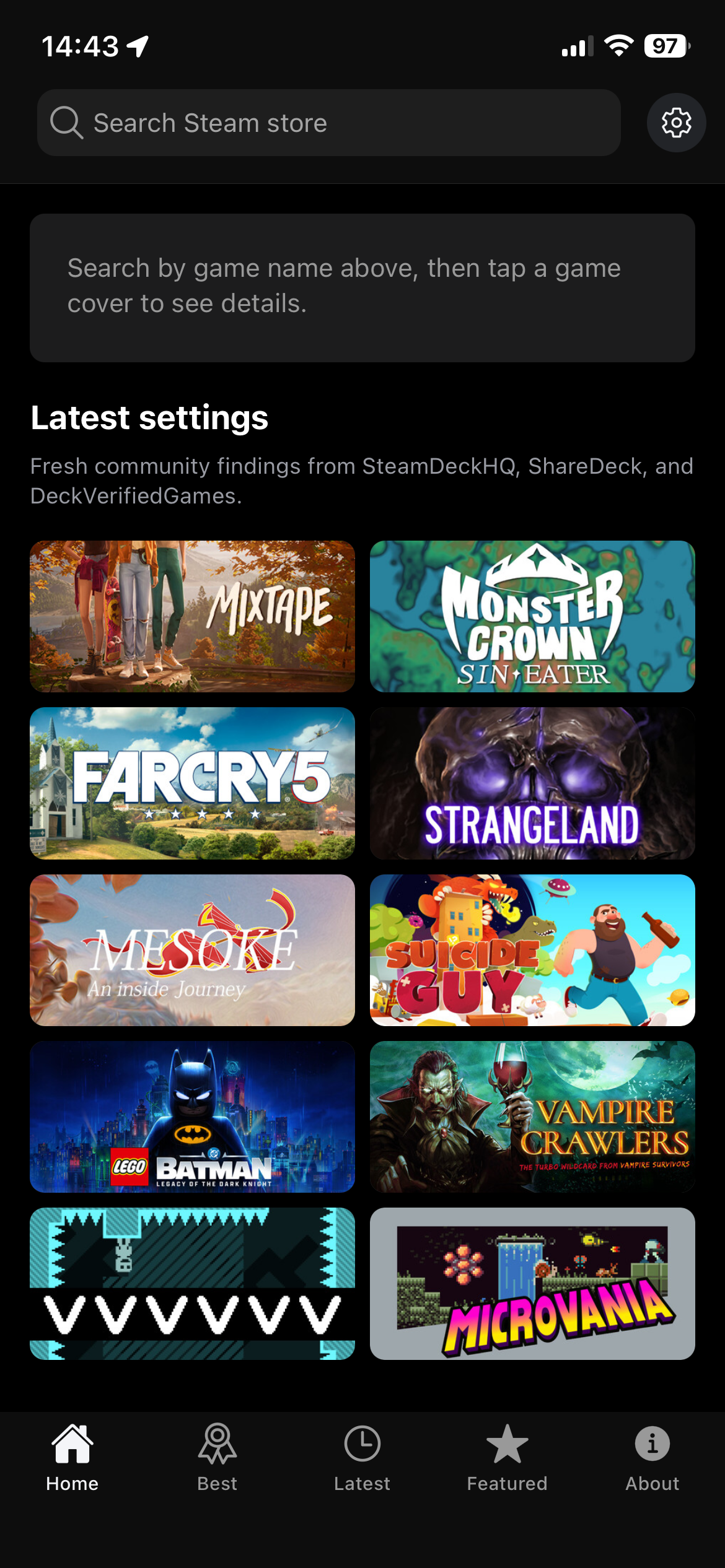 DeckSettings app screenshot 1